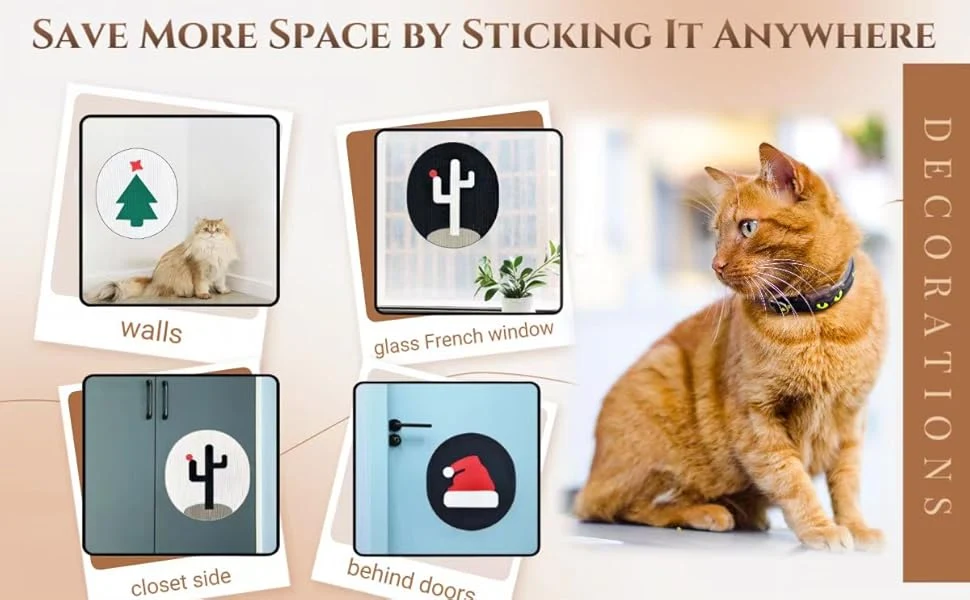 Title 1, Wall Mounted Cardboard Cat Scratch Pad with Cat...