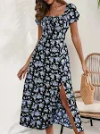 Dames bedrukte lange rok, casual strapless — foto 1