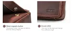 Bolsa transversal masculina retrô Crazy Horse de couro, um ombro só, design vintage, perfeita para uso diário, resistente e elegante. — foto 2
