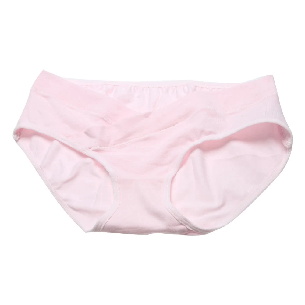 Calcinhas de suporte para barriga de algodão macio para grávidas, roupa íntima de maternidade respirável, cintura baixa em V. — foto 3