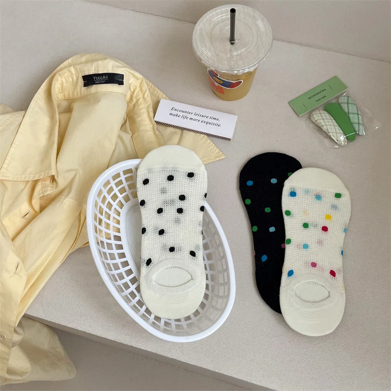 Title 9, Womens Colored Polka Dot Cotton Low Cut Socks....