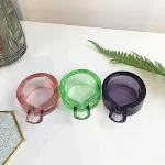 Fashion Mini Transparent Glass Ashtray offers stylish smoking. Compact design, easy to clean, perfect for any space, a s — photo 1