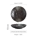 Japanese Leaf Saucer Round Plate for Dips, Sauces, and Snacks, Elegant Serving, Perfect for Any Table Setting. — photo 1