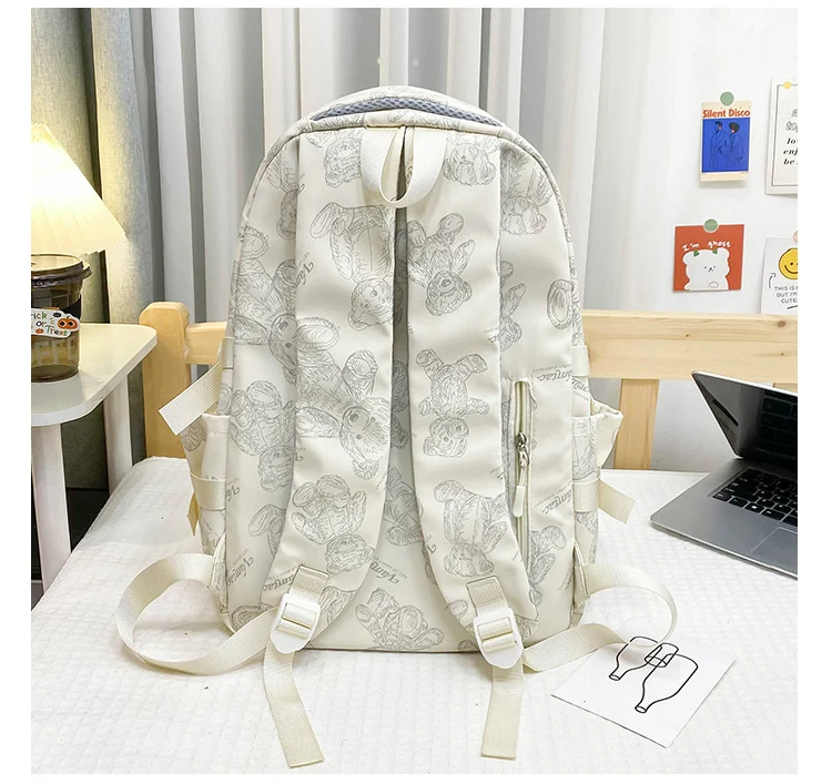Title 8, Mochila con estampado de ositos para mujer, gra...