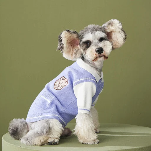Title 2, Dog Clothes Fake Two-piece Sweater Knit Sweater...
