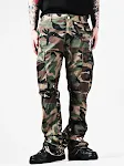Jeans com estampa de camuflagem tigrada lavada com água e padrão de leopardo. Conforto e estilo para um visual moderno e único. — foto 5