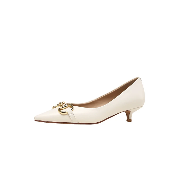 Title 6, Pearlescent Sheepskin Shoes Pointed Toe Korean ...