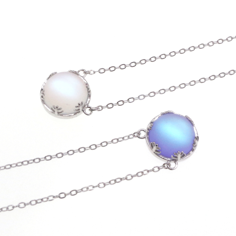 S925 Sterling Silver Mondstone Halskette Ast Anhänger — foto 1