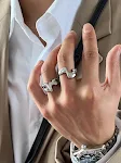 Novo Anel Irregular de Lava Líquida Original para Casais. Expresse o amor único do casal com este anel moderno e exclusivo. — foto 13