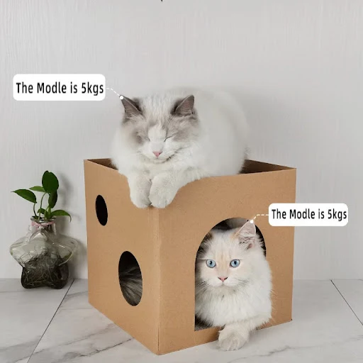 Cat Cardboard Box Cat House Cat Scraper Sharpening Claw Cardboard Kitten Play cat scratch board Cat Scratch Toy For Cats — photo 4