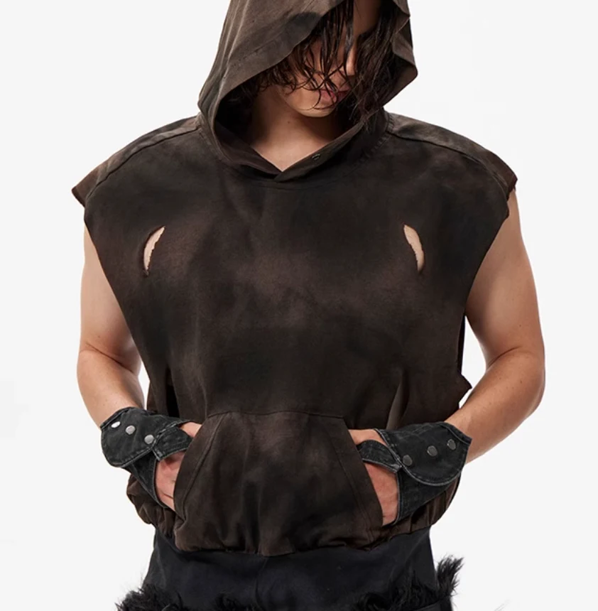 Title 7, Gilet con cappuccio corto Waste Soil Wind, prot...