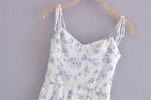 Title 6, Retro bloemenprint jurk met tailleband, ideaal ...