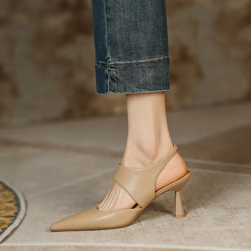 Title 2, Womens Stiletto Heel Closed Toe Sandals Hollow...