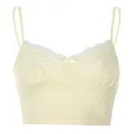 Nieuwe Lace Milk Silk Sling Vest. Zomerse top met kant, zacht en comfortabel. Perfect als onder- of bovenkleding. Licht en luchtig. — foto 3