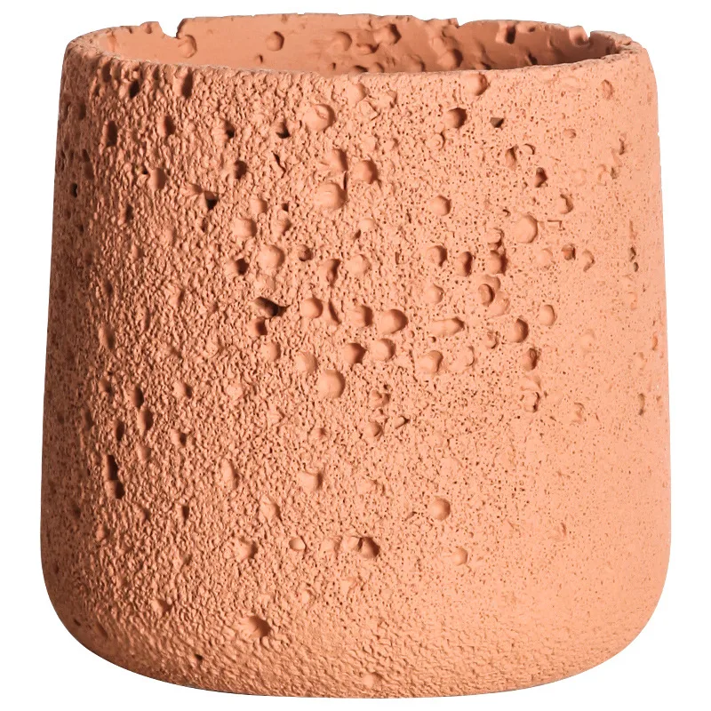 Personalized Cement Flower Pot, Creative Volcanic Rock Design, Breathable, Perfect for Green Plants, adding a natural an — photo 17