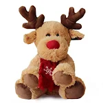 Boneca de pelúcia de alce de Natal, brinquedo para meninas e crianças, presente fofo. Pelúcia macia, perfeita para abraçar e presentear no Natal. — foto 1