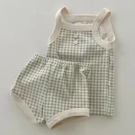 Conjunto Baby Cotton Sling Confortável Homewear Cool Vest Top para Bebê Fresquinho e Leve Ideal para o Verão e Uso Diário — foto 33