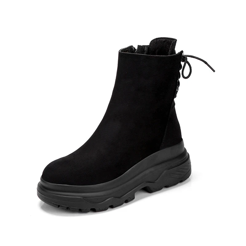 Title 2, Platform rear lace-up Martin boots for a bold s...