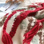 Christmas Drawstring Vintage Ferris Wheel Preppy Style Handmade Sweater — photo 8