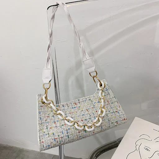 Title 2, Woven Underarm Bag All-Match One-Shoulder Messe...