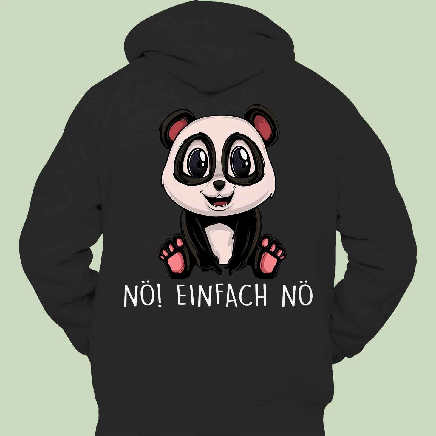 Moletom com capuz unissex Panda com estampa nas costas. Conforto e estilo para todos os dias. Perfeito para quem ama pandas e busca um visual descontraído. — foto 1
