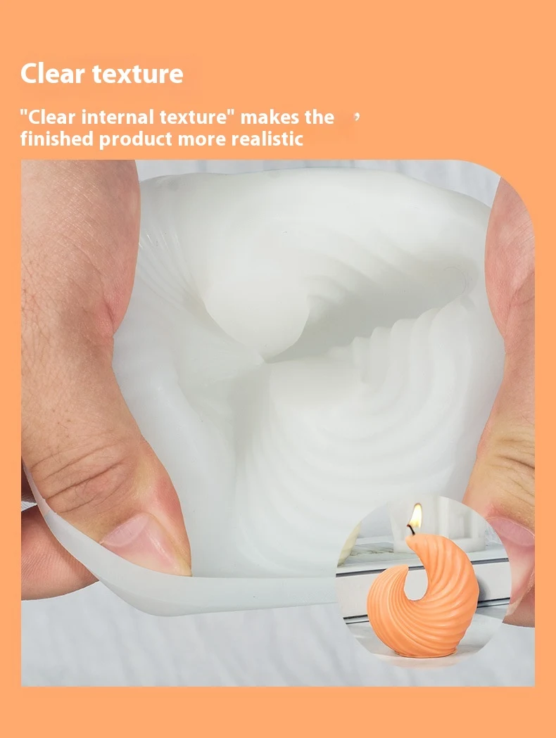 Title 3, HAILANG Shape Aromatherapy Candle Silicone Mold...