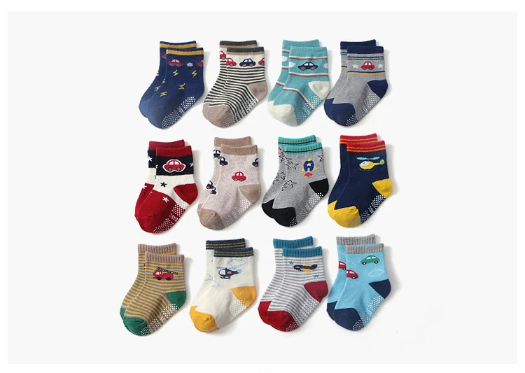 Meias infantis estampadas com desenhos animados para crianças de 5-7 anos, antiderrapantes, perfeitas para brincar. — foto 5