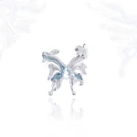 Anel de borboleta epoxy azul gelo feminino Design especial e elegante Joia única e um presente ideal para mulheres — foto 4