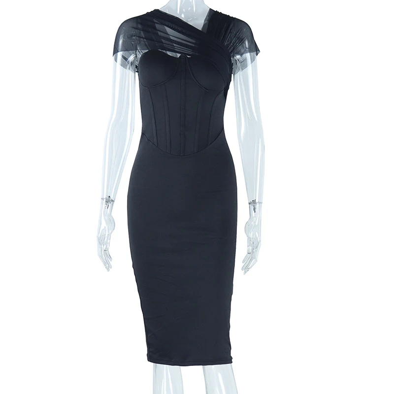 Title 10, Womens Fashion Tight-fitting Solid Color Dress