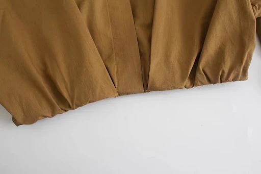 Title 2, Solid Color Pleated Long-sleeved Shirt With Lap...