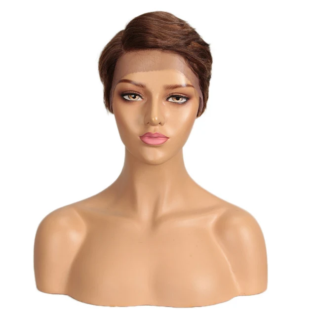 Peruca de cabelo curto real europeu e americano. Apresente um visual natural e moderno, fácil de usar e confortável para diversas ocasiões. — foto 2