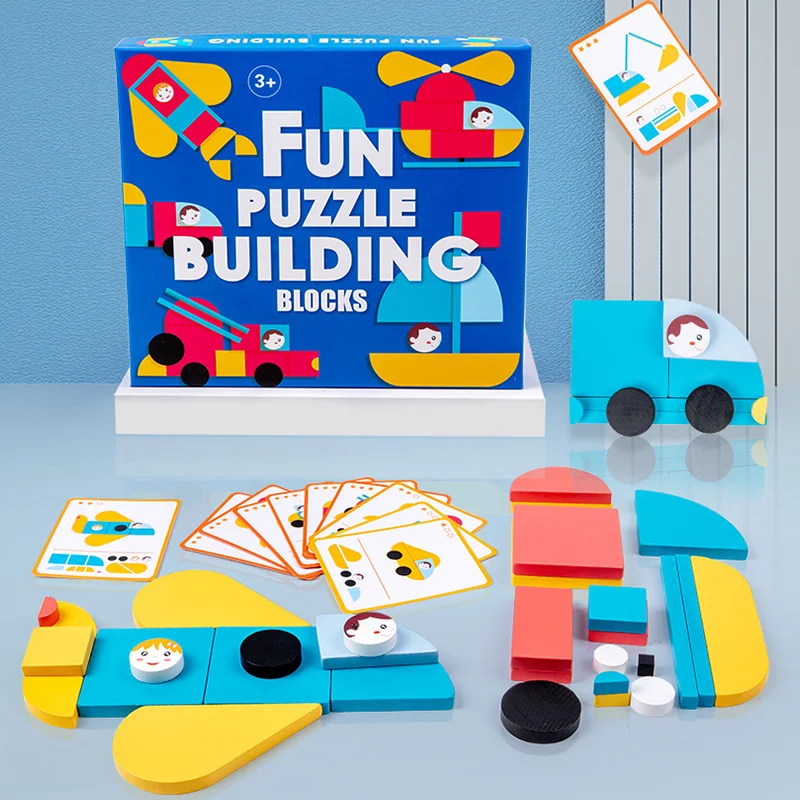 Wooden Children's Puzzle Cognitive Building Blocks Early Educational Toy Promotes Problem Solving Fine Motor Skills and — photo 4