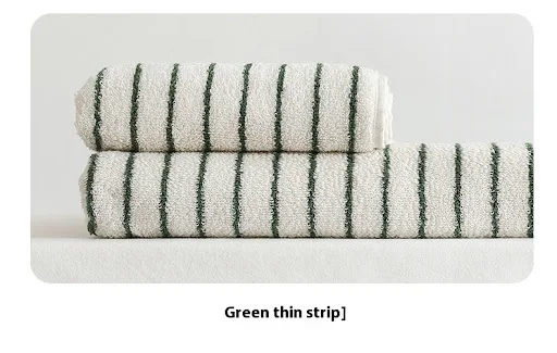 Title 14, Pure cotton simple striped towel, two-color bat...