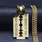 Hip Hop Blade Peaky Blinders roestvrijstalen armbandketting goud – Stoere heren sieradenset, perfect voor dagelijks gebruik. — foto 3