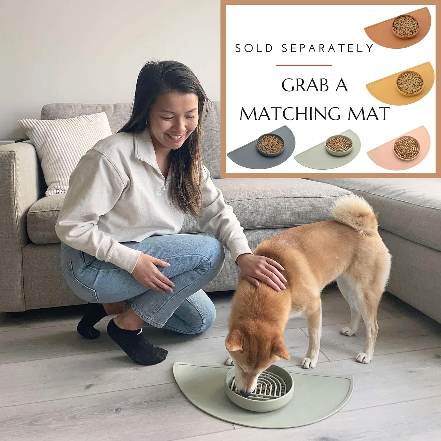 Slowdown Bowl Silicone Slow Feeder For Dogs and Puppies Modern Lick Mat Design Reduces Gulping Dishwasher Safe — photo 15