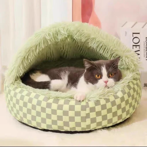 Title 8, Pet warm diamond quilt closed nest, provides co...