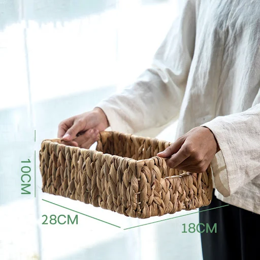 Title 3, Japanese Wardrobe Rattan Storage Basket Straw S...