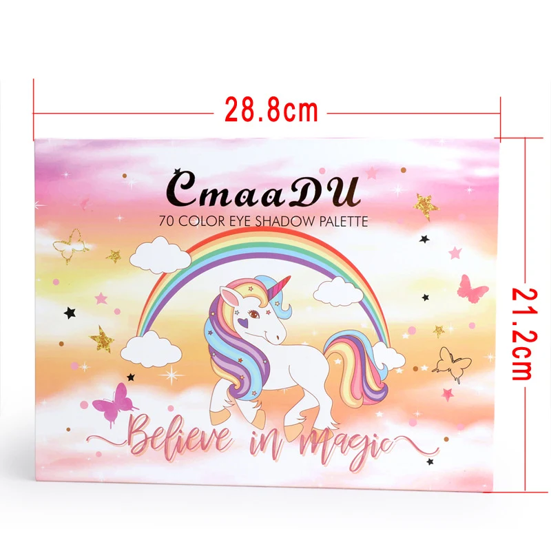 Paleta de sombra para olhos com 70 cores matte, glitter e metalizado, à prova d'água. Crie looks incríveis e duradouros. — foto 3