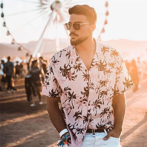 Title 2, Summer MenS Fashion Lapel Printed Short-Sleeve...