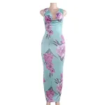 Fashion Temperament Printed Pockets Collar Vest Dress Women — photo 2