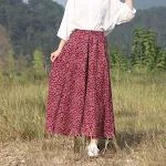 Women's Bohemian Big Swing Skirt, Cotton and Linen Long Skirt, perfect for summer. Offers comfort, style, and a flowing, — photo 16