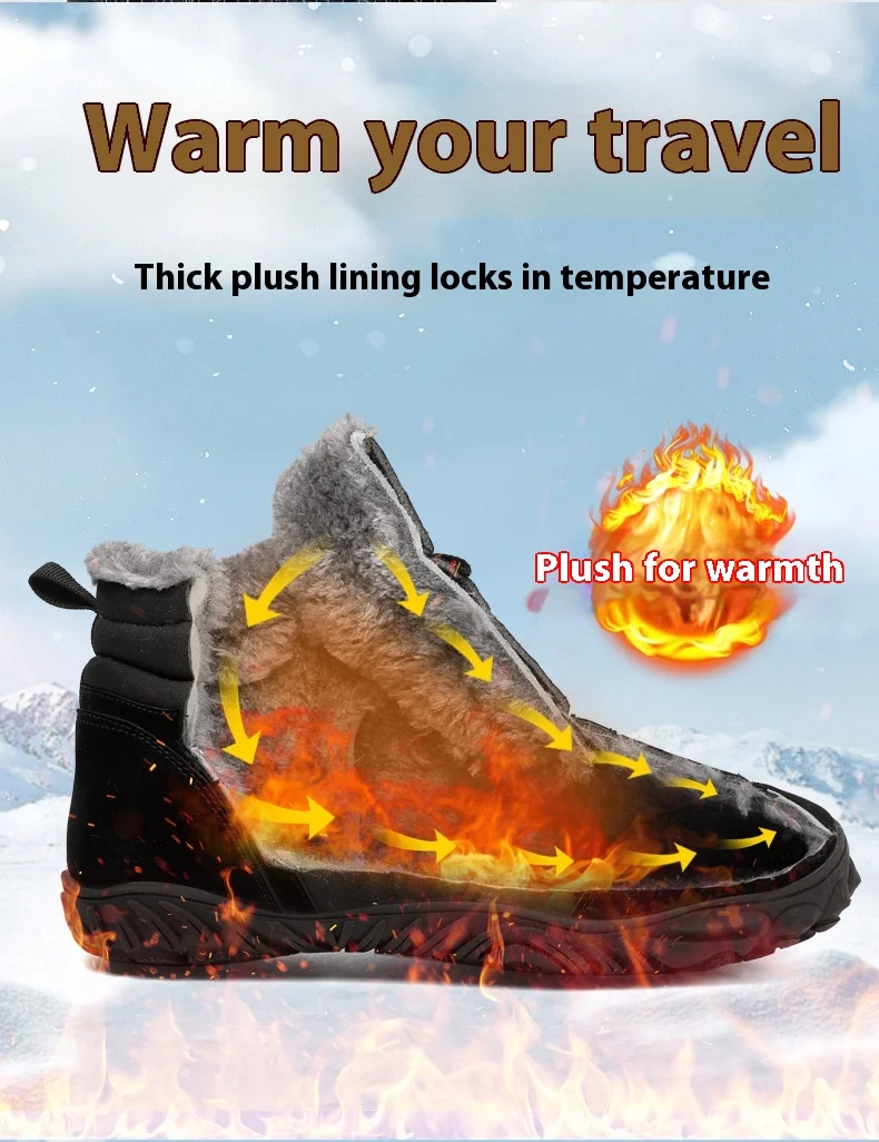 Title 5, Mens Outdoor Snow Boots Platform Plus Waterpro...