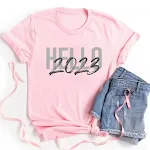 Camisetas estampadas de manga curta para festas anuais, para homens e mulheres, confortáveis e estilosas, perfeitas para eventos. — foto 29