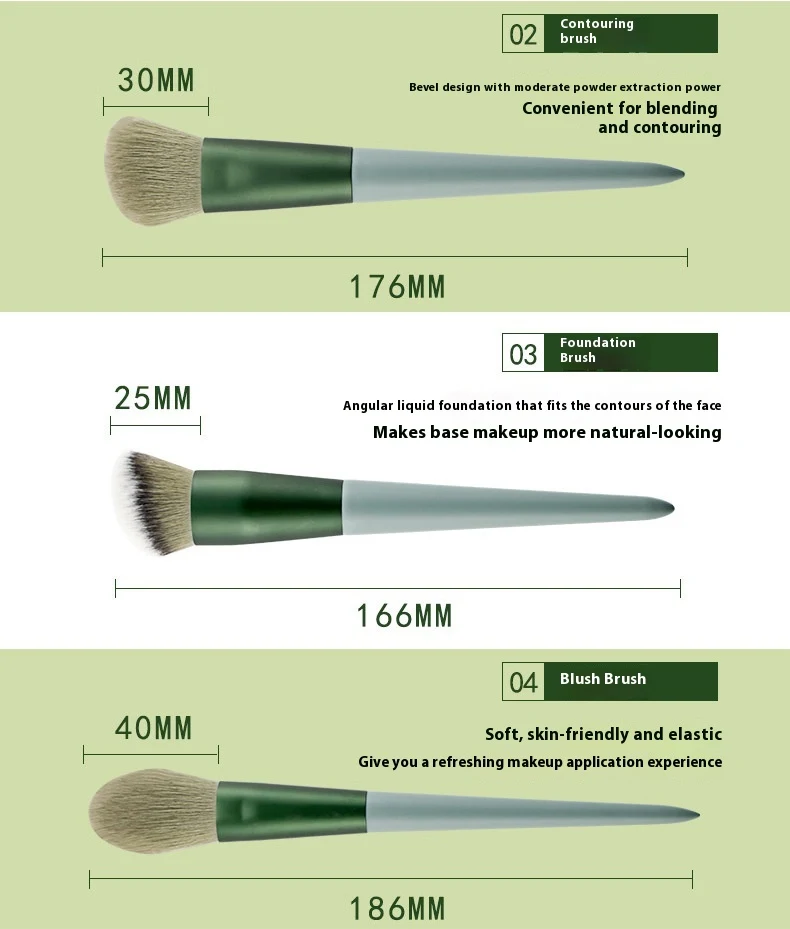 Title 5, 13 PCs Purpleflower Holly Leaf Makeup Brushes S...