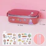 Double-Decker Lunch Box with Cutlery and Portable, Cute for Office Workers, keeps food fresh and makes lunchtime easy — photo 8