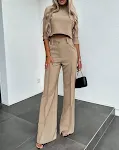 Schattige, frisse dameskleding set met driekwartmouwen voor een casual en modieuze look. — foto 15