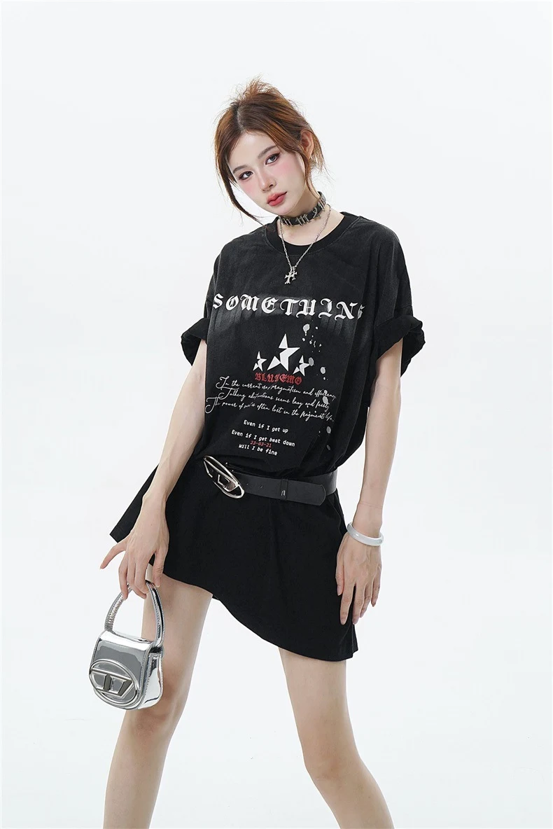 Title 13, Washed and Worn Short Sleeve T-Shirt for Men an...