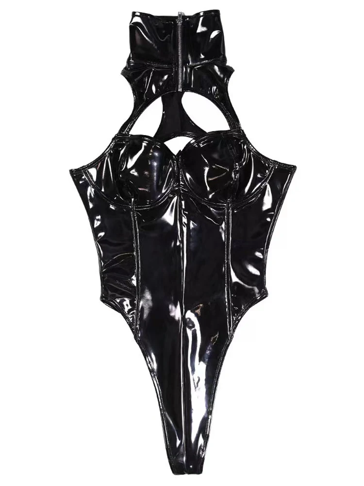 Title 6, Womens Concealed Buttoned Open Crotch Patent L...