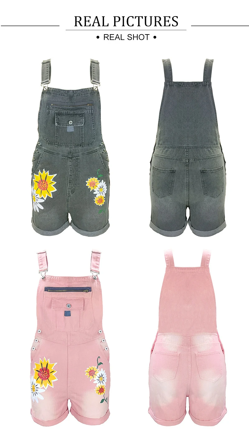 Title 2, Pantaloncini con bretelle da donna decorati con...