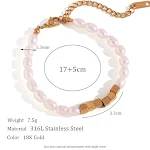 Pulseira de contas europeia e americana com contas de aço inoxidável e colar de pérolas de água doce, para um visual moderno e com personalidade — foto 11